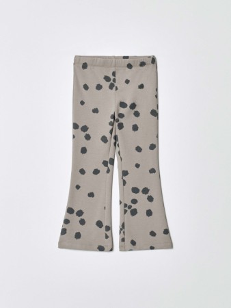 трикотажные брюки клеш с принтом для девочек фотография