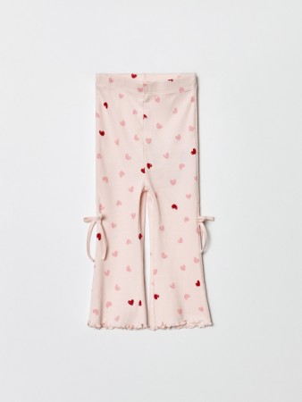 трикотажные брюки клеш в рубчик для малышей - джинсы и брюки в рубчик 