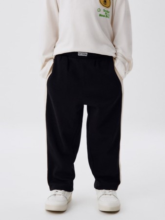 трикотажные брюки с лампасами для мальчиков - детская одежда, обувь и аксессуары для всех возрастов черная 