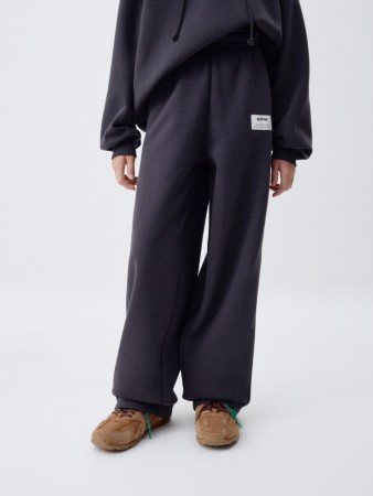 трикотажные брюки с патчем для девочек из коллекции  archive - детская одежда, обувь и аксессуары широкая 