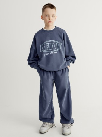 трикотажные брюки с утяжками по низу для мальчиков фотография