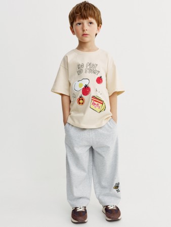 трикотажные брюки с вышивкой для мальчиков фотография