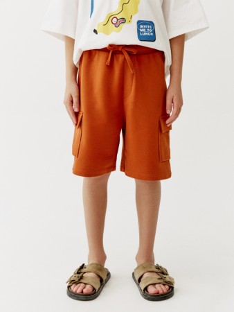 трикотажные шорты-карго для мальчиков - детские шорты удлиненные 