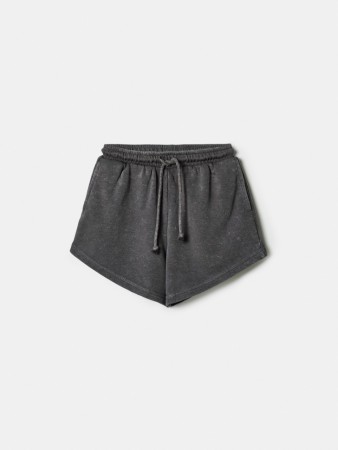 трикотажные шорты с эффектом стирки для девочек фотография