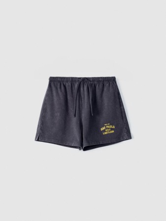 трикотажные шорты с эффектом стирки для девочек - детская одежда для детей 