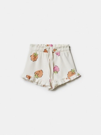 трикотажные шорты с оборками для малышей - детские шорты прямые 