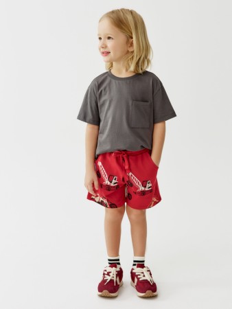 трикотажные шорты с принтом для мальчиков - детская одежда sela 