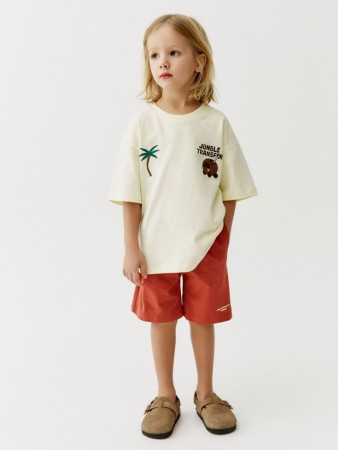 трикотажные шорты с принтом для мальчиков - детская одежда sela 