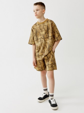 трикотажные шорты с принтом для мальчиков фотография