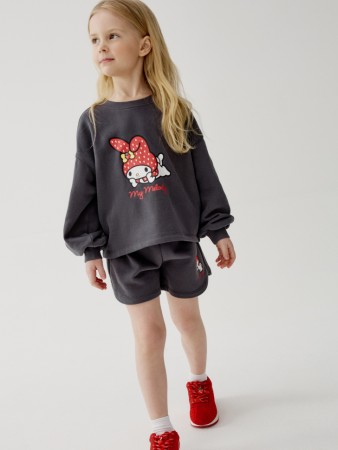 трикотажные шорты с принтом hello kitty my melody для девочек фотография