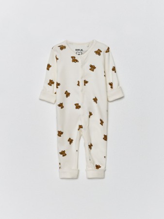 трикотажный комбинезон с принтом для малышей фотография