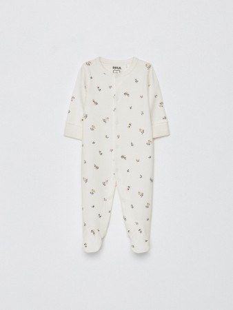 трикотажный комбинезон-слип с принтом для малышей фотография