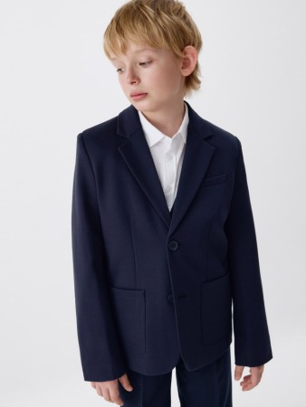 трикотажный пиджак slim fit для мальчиков - детская одежда с прорезями 