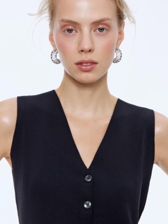 трикотажный жилет - жилеты с вырезом 