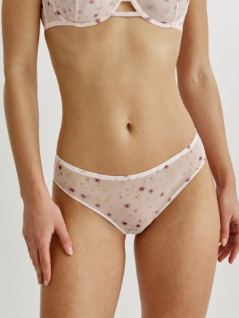 трусы-слипы из сетчатой ткани с принтом фотография