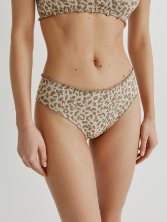 трусы-слипы с принтом - женская одежда с оборкой 