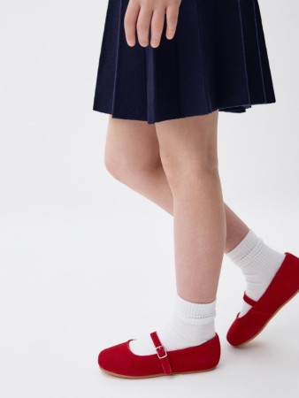 туфли мэри джейн из натуральной замши для девочек - детская обувь для девочек 