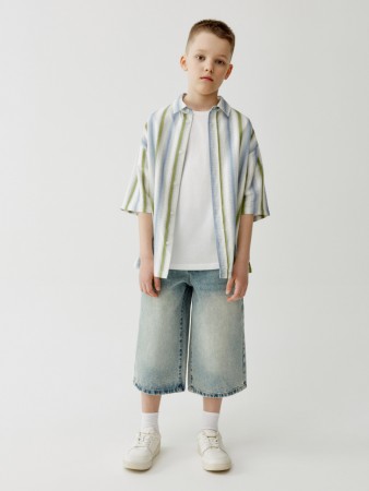 удлиненные джинсовые шорты детские - детская одежда для детей 