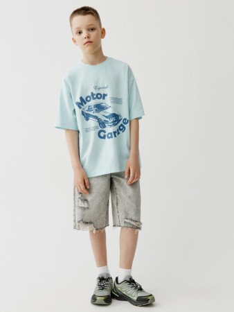 удлиненные джинсовые шорты для мальчиков - детская одежда для детей 