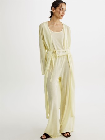 удлиненный кардиган из смесового лиоцелла с содержанием льна фотография