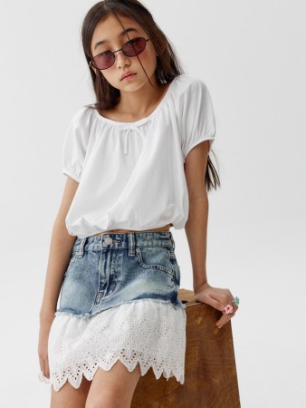 укороченная блузка для девочек - детская одежда российская 