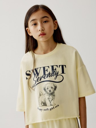 укороченная футболка из футера для девочек - детская одежда российская 