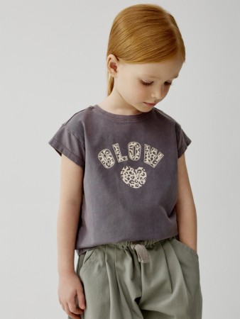 укороченная футболка с принтом для девочек - детская одежда российская 