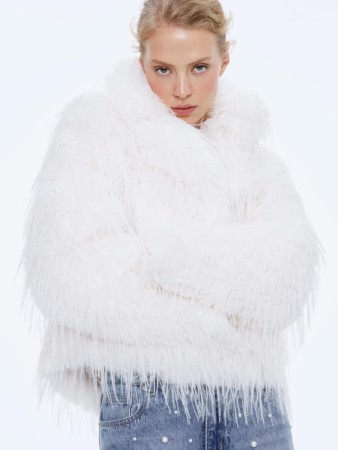 укороченная шуба из искусственного меха - женские шубы и дубленки