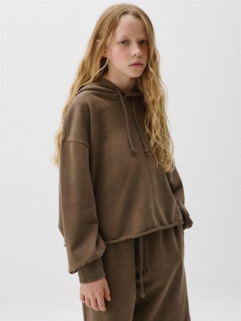 укороченное худи оверсайз для девочек - толстовки и свитшоты укороченные 