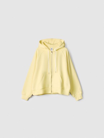 укороченное худи оверсайз на молнии - толстовки и олимпийки укороченные 