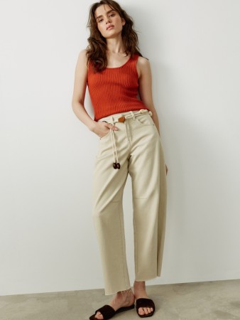 укороченные джинсы баллоны на низкой посадке - женские джинсы для взрослых 