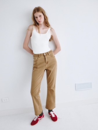 укороченные джинсы сulottes из линейки sela young - женская одежда, обувь и аксессуары из денима 