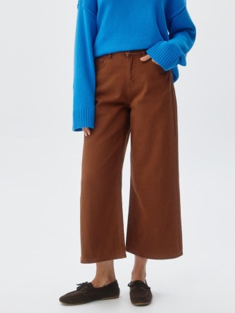 укороченные джинсы сulottes - женская одежда джинсовая 