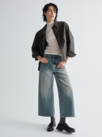 укороченные джинсы сulottes фотография