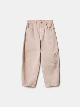 укороченные объемные джинсы со средней посадкой - женские джинсы для взрослых 