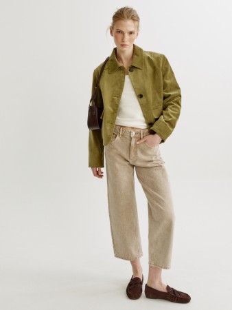 укороченные объемные джинсы со средней посадкой - женские джинсы