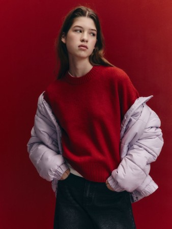 укороченный джемпер с содержанием шерсти из линейки  young фотография