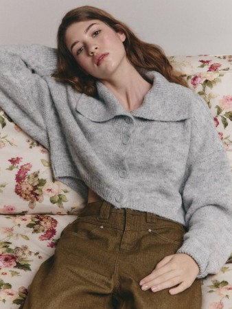 укороченный кардиган с содержанием шерсти из линейки  young фотография