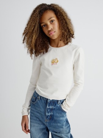 укороченный лонгслив с вышивкой для девочек - детская одежда, обувь и аксессуары для всех возрастов