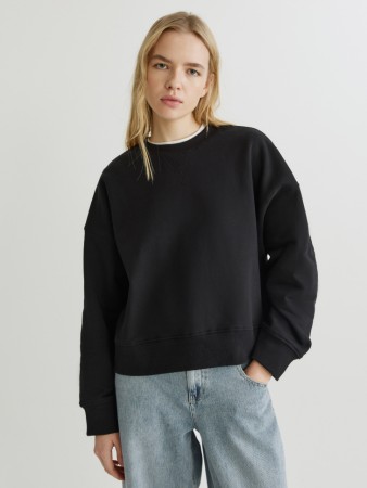 укороченный свитшот оверсайз - толстовки и свитшоты