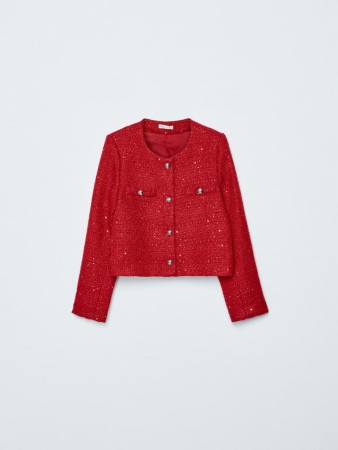 укороченный твидовый жакет для девочек - детские жакеты