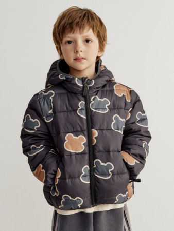 ультралегкая стеганая куртка с принтом для мальчиков - куртки нейлоновые 