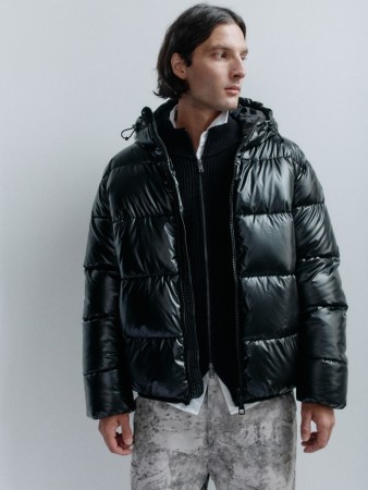 утепленная стеганая куртка с капюшоном - куртки и пуховики льняные 