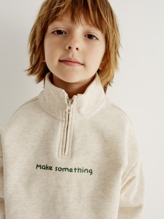 утепленная толстовка с вышивкой детская - толстовки и свитшоты короткие 