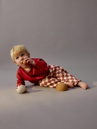 утепленные брюки с принтом и вышивкой для малышей - джинсы и брюки для малышей с принтом 