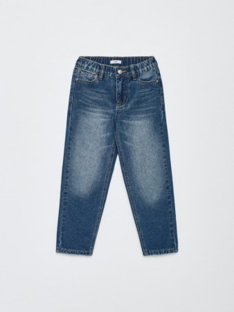 утепленные джинсы baggy для мальчиков - детские джинсы-багги зауженные 