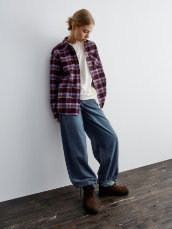 утепленные джинсы loose boyfriend - женская одежда зауженная 