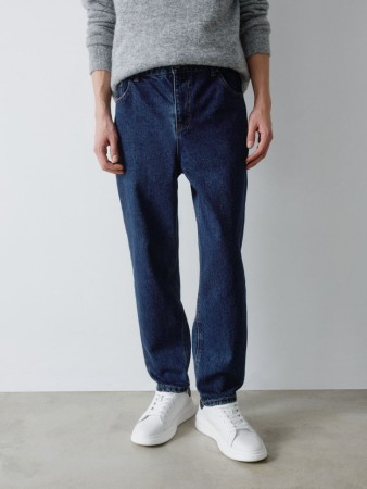 утепленные джинсы loose fit - мужская одежда джинсовая 