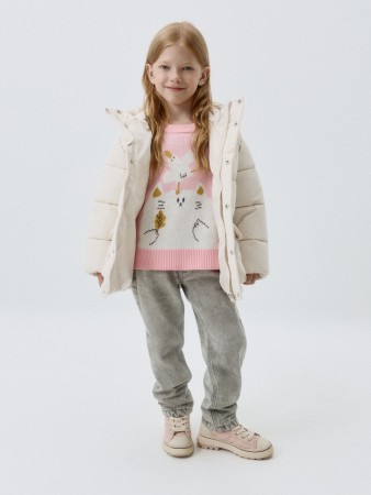 утепленные джинсы mom fit для девочек - джинсы и брюки sela 