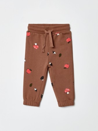 утепленные джоггеры с принтом для малышей - джоггеры из футера 